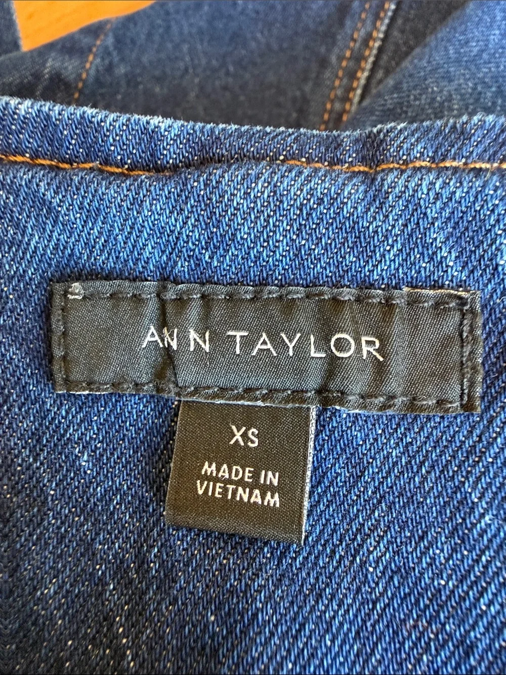 Ann Taylor Dark Blue Denim Sleeveless Vest